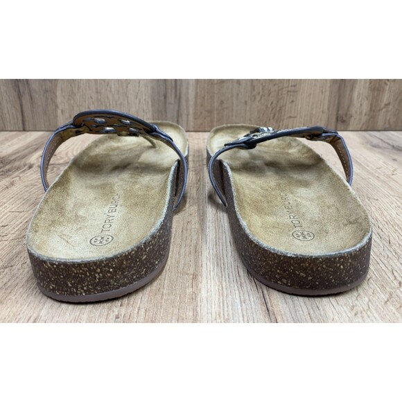 Tory Burch Miller Cloud Snake Print  Thong Sandals Shoes Cork Flip Flops Size 11 - Picture 7 of 15